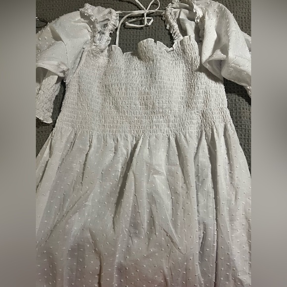 Hill House Home Athena Nap Dress White Swiss Dot - Picture 3 of 4